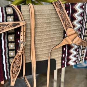 Leather Breast-plate/Split rein Bridle Set